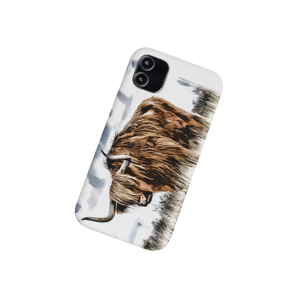 Highland Cow Mobile Phone Case, Iphone Case, Samsung Phone Case